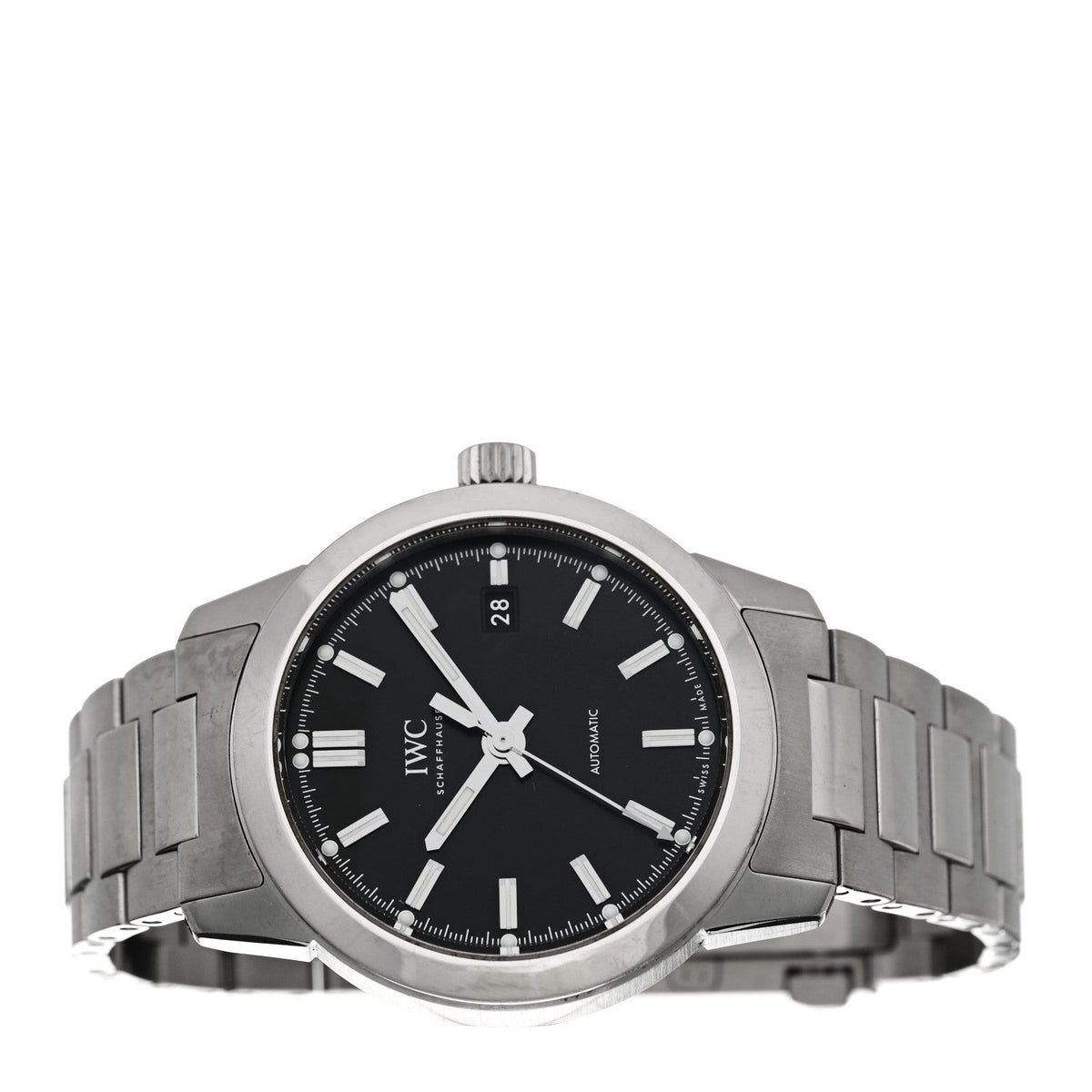 Stainless Steel 40mm Ingenieur Automatic Watch Black IW357002